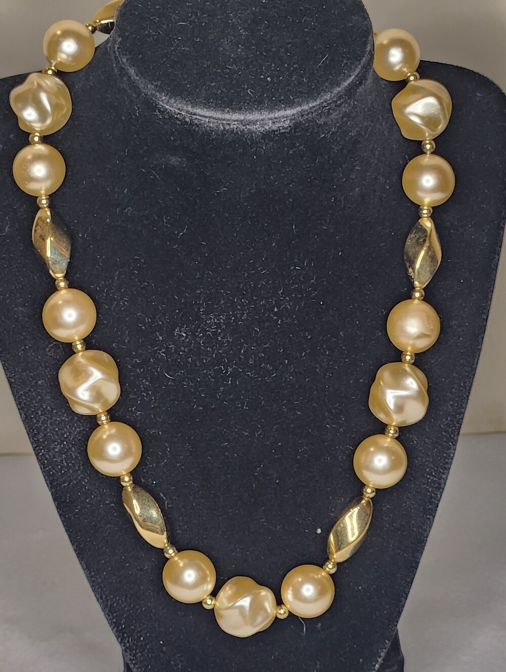 Vintage Napier Faux Pearl Necklace Chunky Napier Necklace